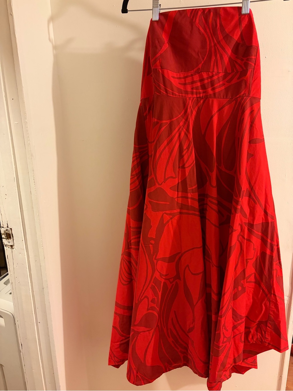 Banana Republic Red Patterned Maxi Dress